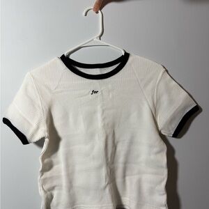 White and Black Ringer T-Shirt